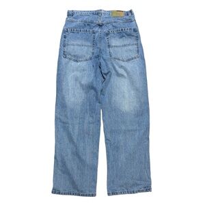 Vintage Y2K Dodeca Light Wash Baggy Straight Streetwear Denim Jeans Size 34x32
